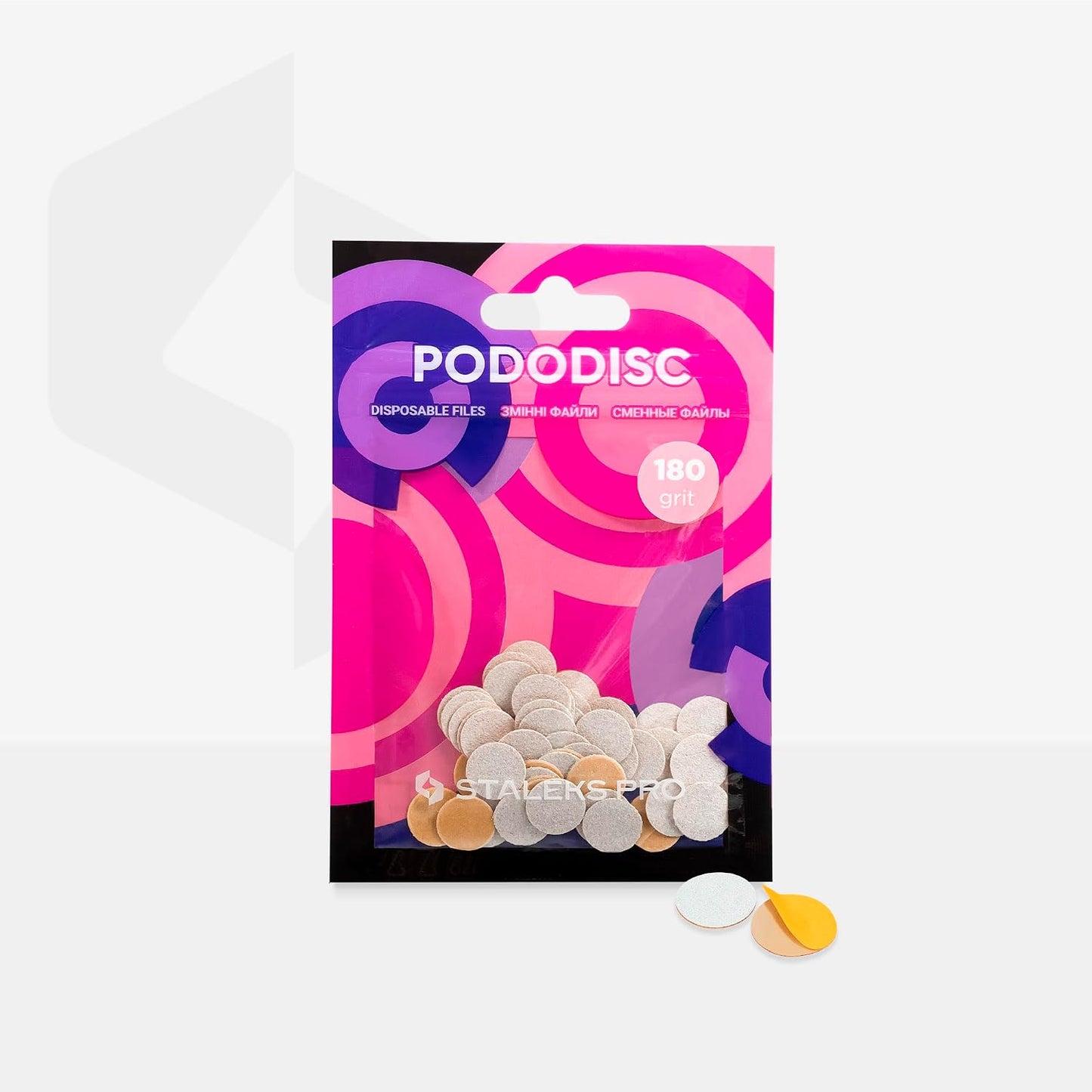 Discos Abrasivos Desechables Staleks Pro Pododisc | Grit 180 | Repuesto para Pedicura