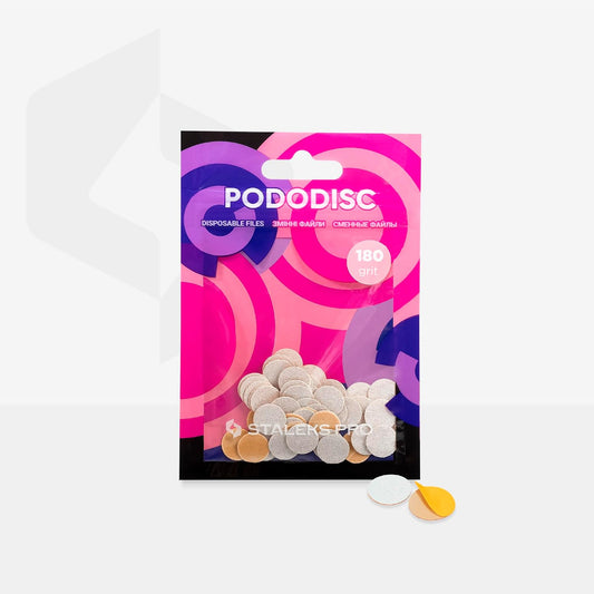 Discos Abrasivos Desechables Staleks Pro Pododisc | Grit 180 | Repuesto para Pedicura
