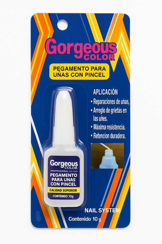 Pegamento para Uñas con Pincel Gorgeous Color – 10g