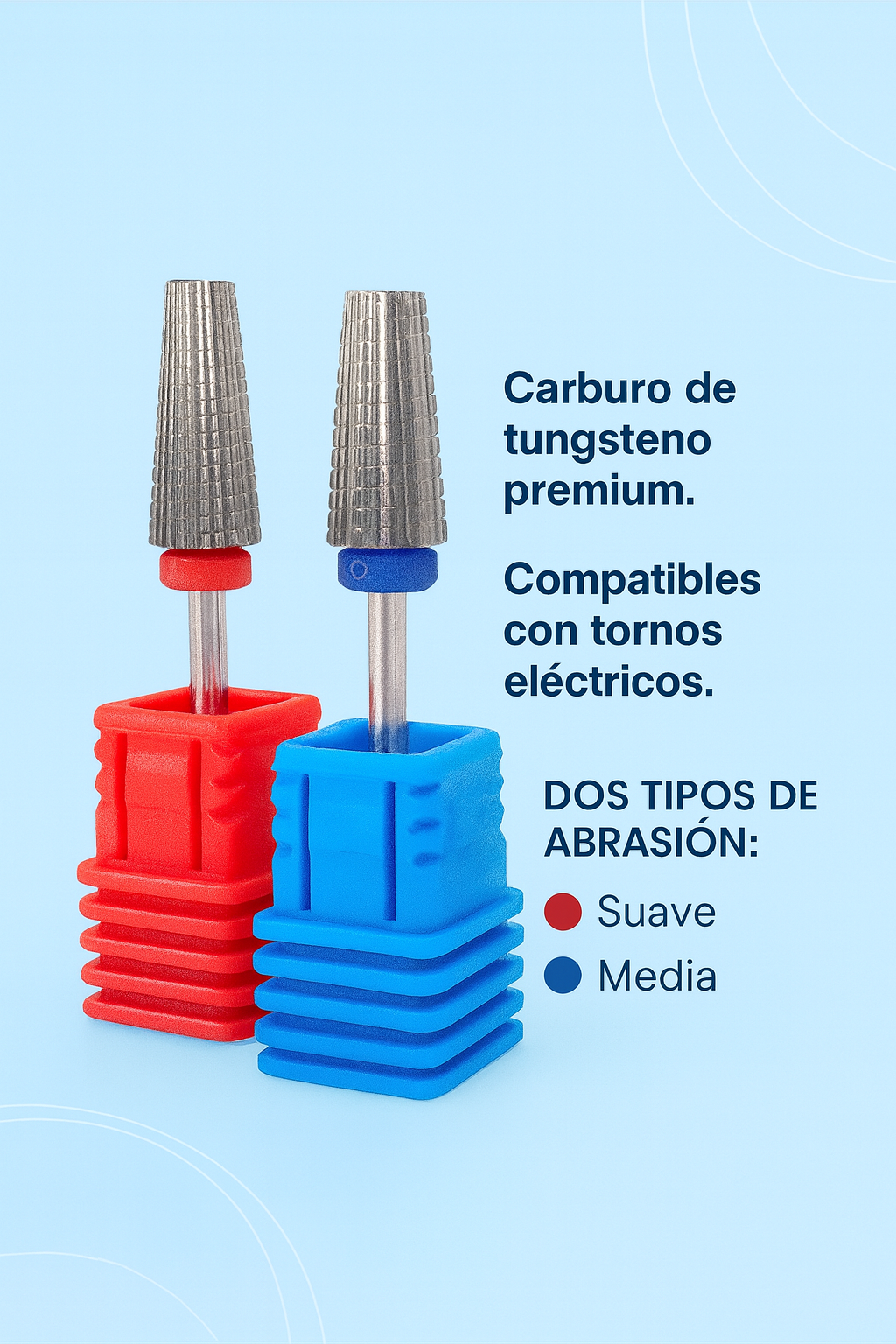 Fresas / Brocas para Torno de Uñas – Repuestos Profesionales 5 en 1