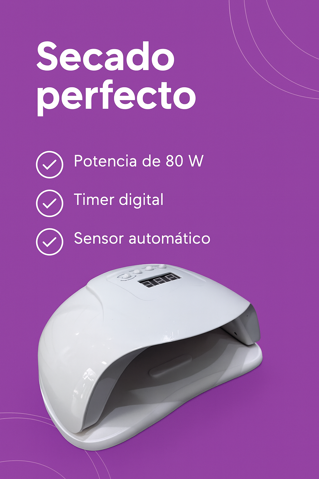 Lámpara - Cabina para Uñas 80w
